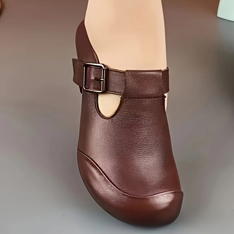 2026 leisure thick-heeled single shoes for women  | Faeva London