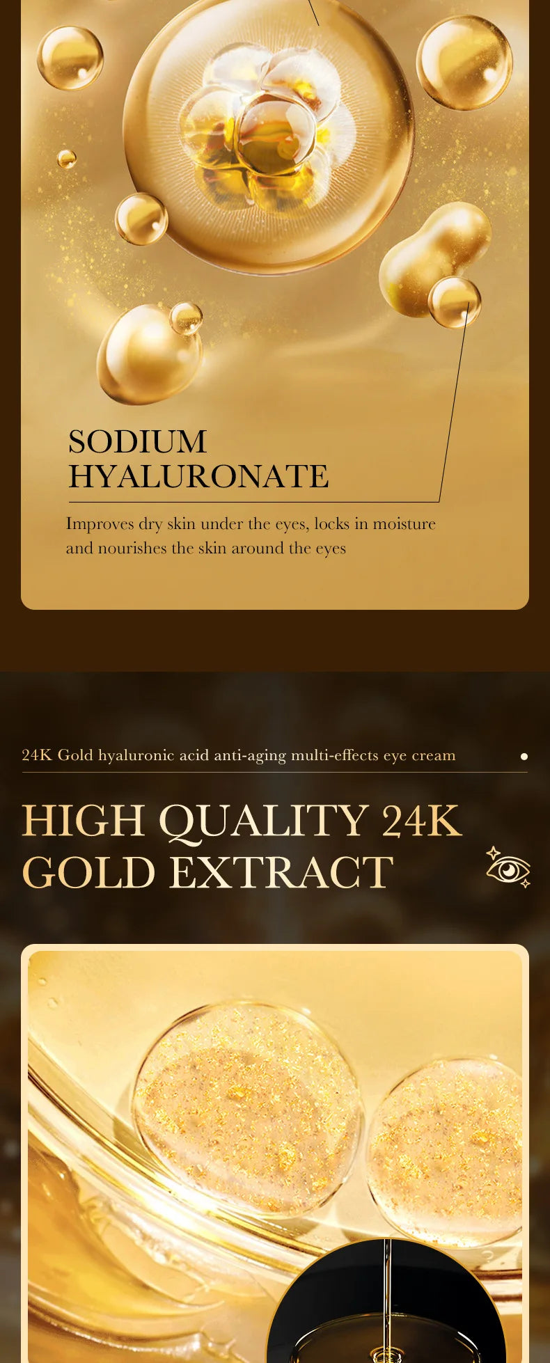 24K Gold Hyaluronic Acid Eye Cream