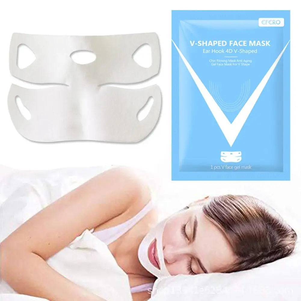 V Shape Mask Face Firming Mask Chin Facial Lifting Mask Massage Anti Wrinkle Shaper V Line Mask Slimming Brightening Skin Care