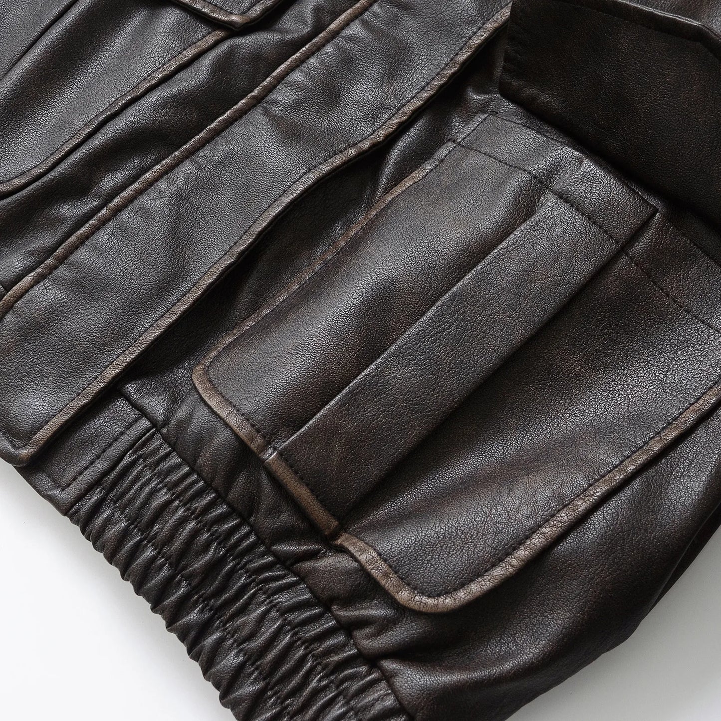 Faux Leather Women Jackets Pu Coats Turn Down Collar Coat Casual Loose Y2k Streetwear Splice Work Jacket Autumn Winter 2025