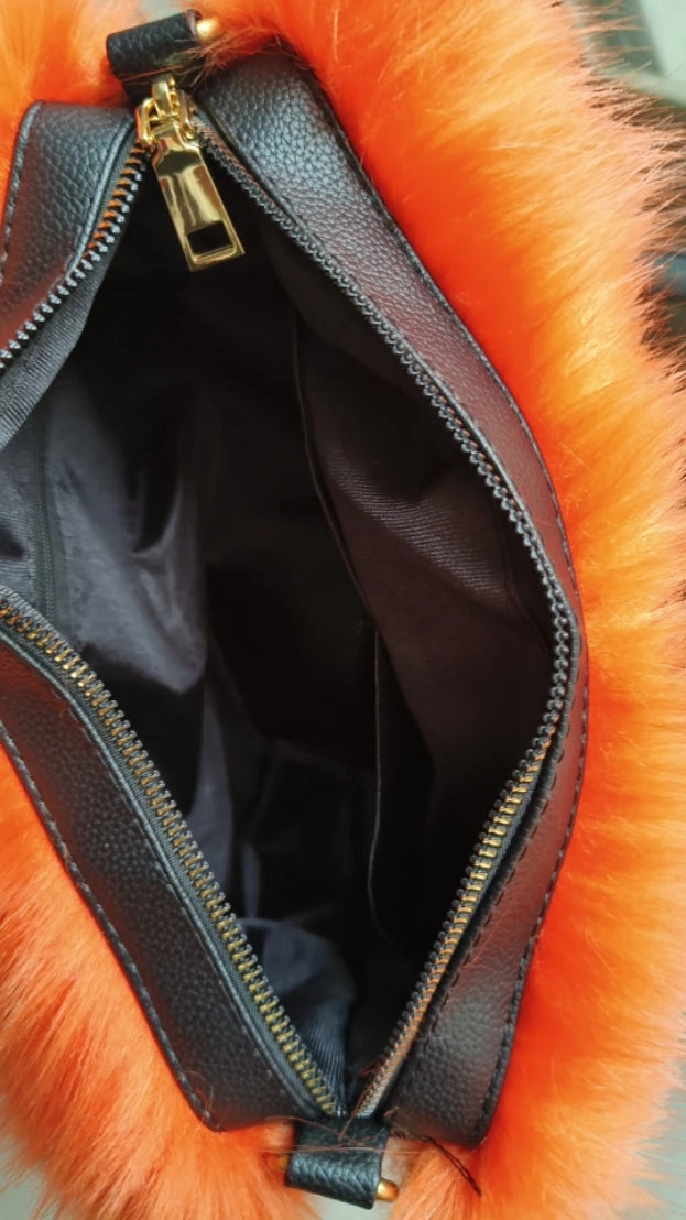 Winter Faux Fur Boston Handbag