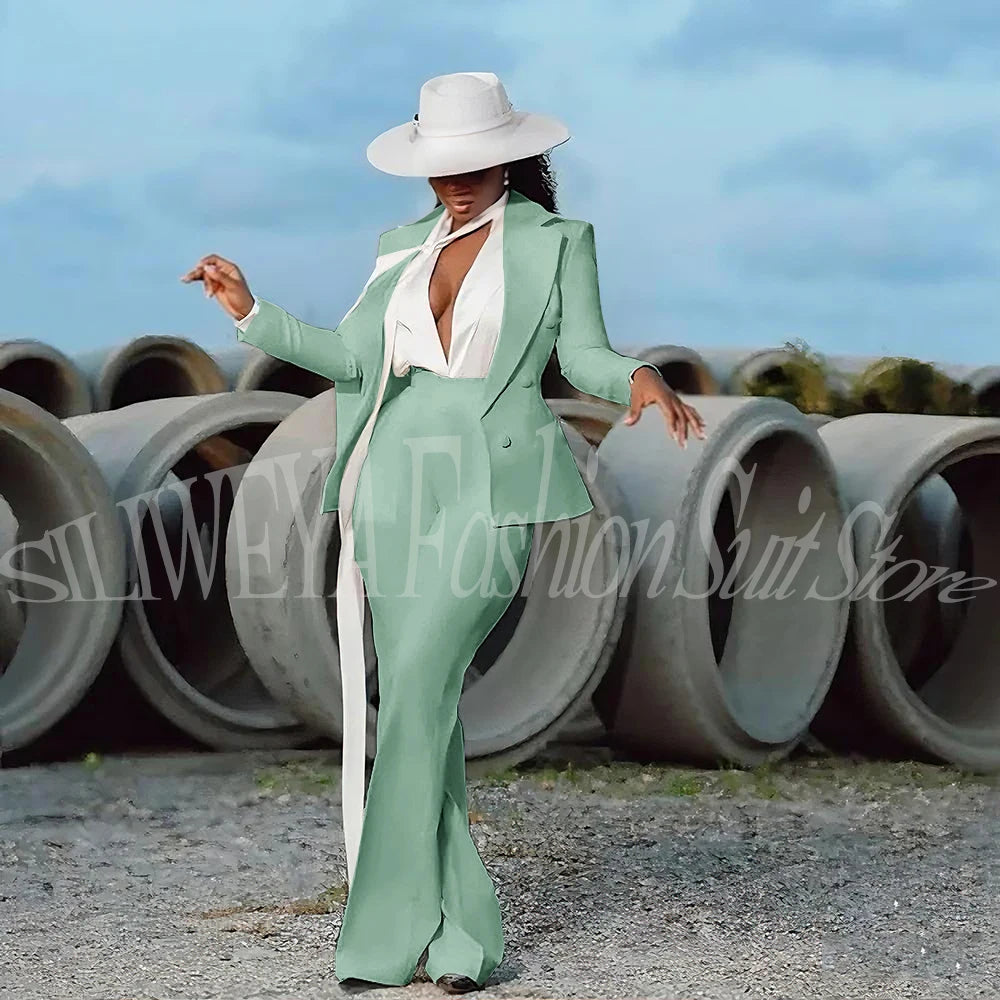 White Evening Suit 2-Piece | Faeva London