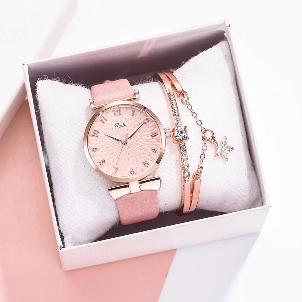 Luxury Women Bracelet Quartz Watches For Women Magnetic Watch Ladies Sports Dress Pink Dial Wrist Watch Clock