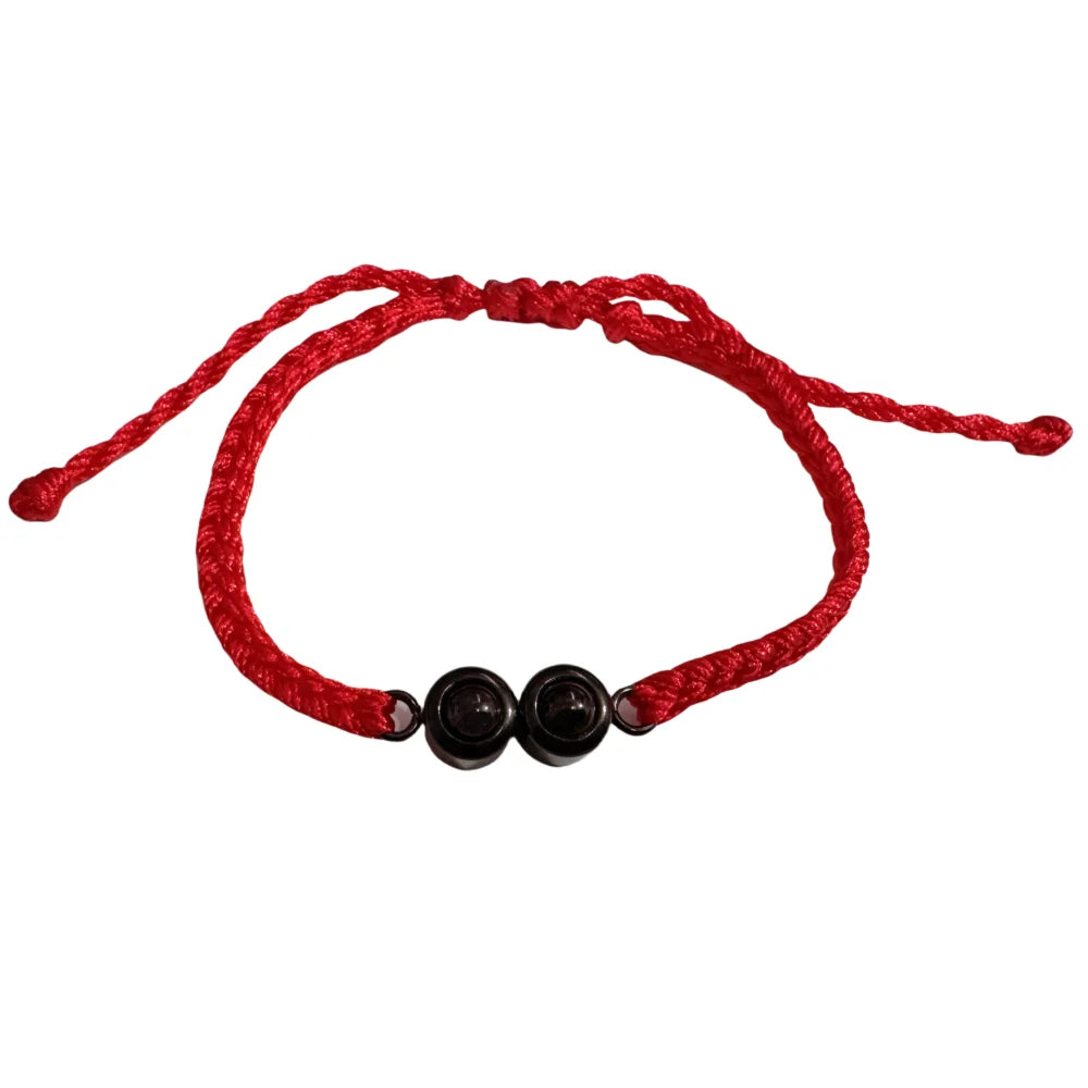 Adjustable Custom Dual Photo Projection Bracelet Customized Weaving Personalized Projection Picture Bracelet Stainless Steel