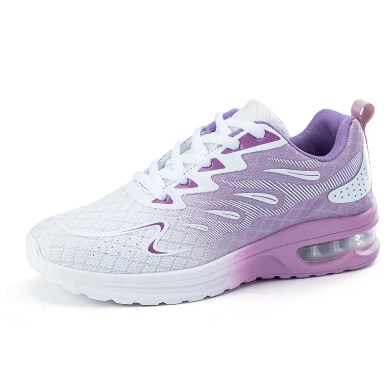 Women Big Size Autumn New Air Cushion Shoes Mesh Breathable Lightweight Comfortable Sneaker Fashion Casual Sports Large Footwear