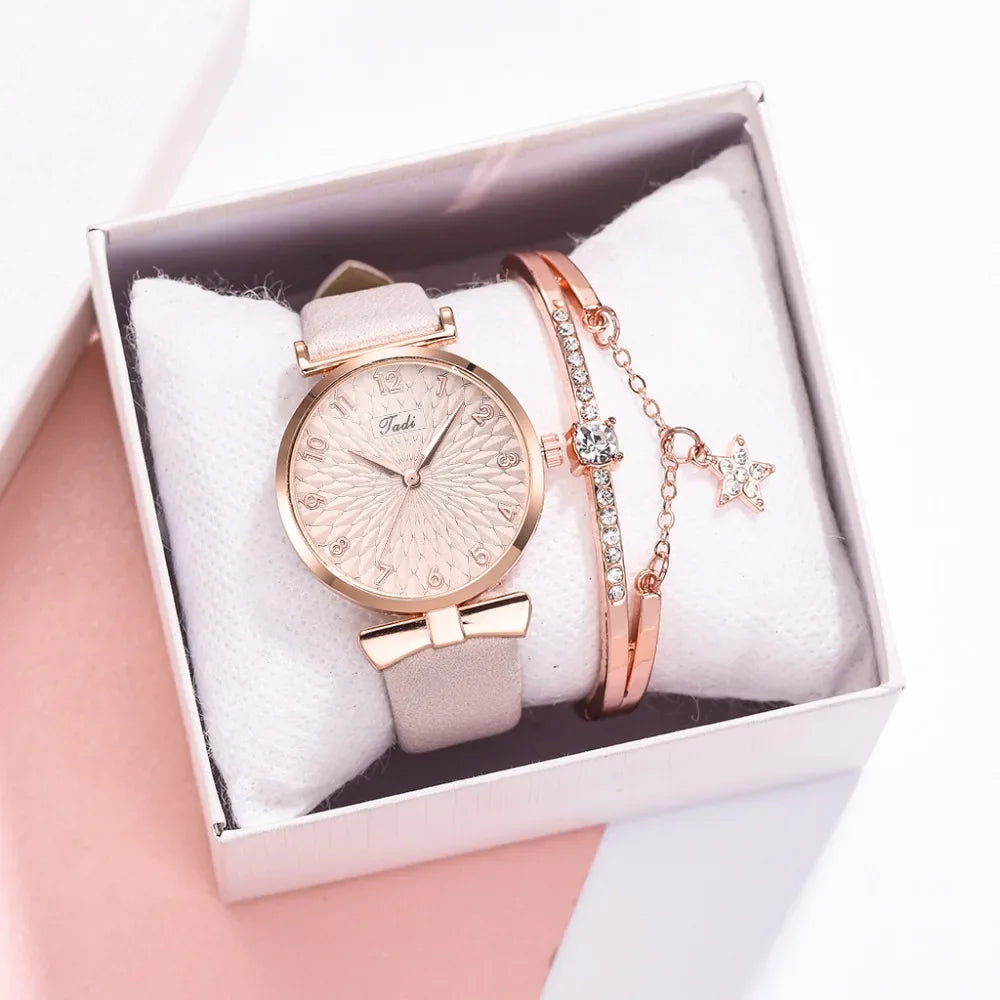 Luxury Women Bracelet Quartz Watches For Women Magnetic Watch Ladies Sports Dress Pink Dial Wrist Watch Clock