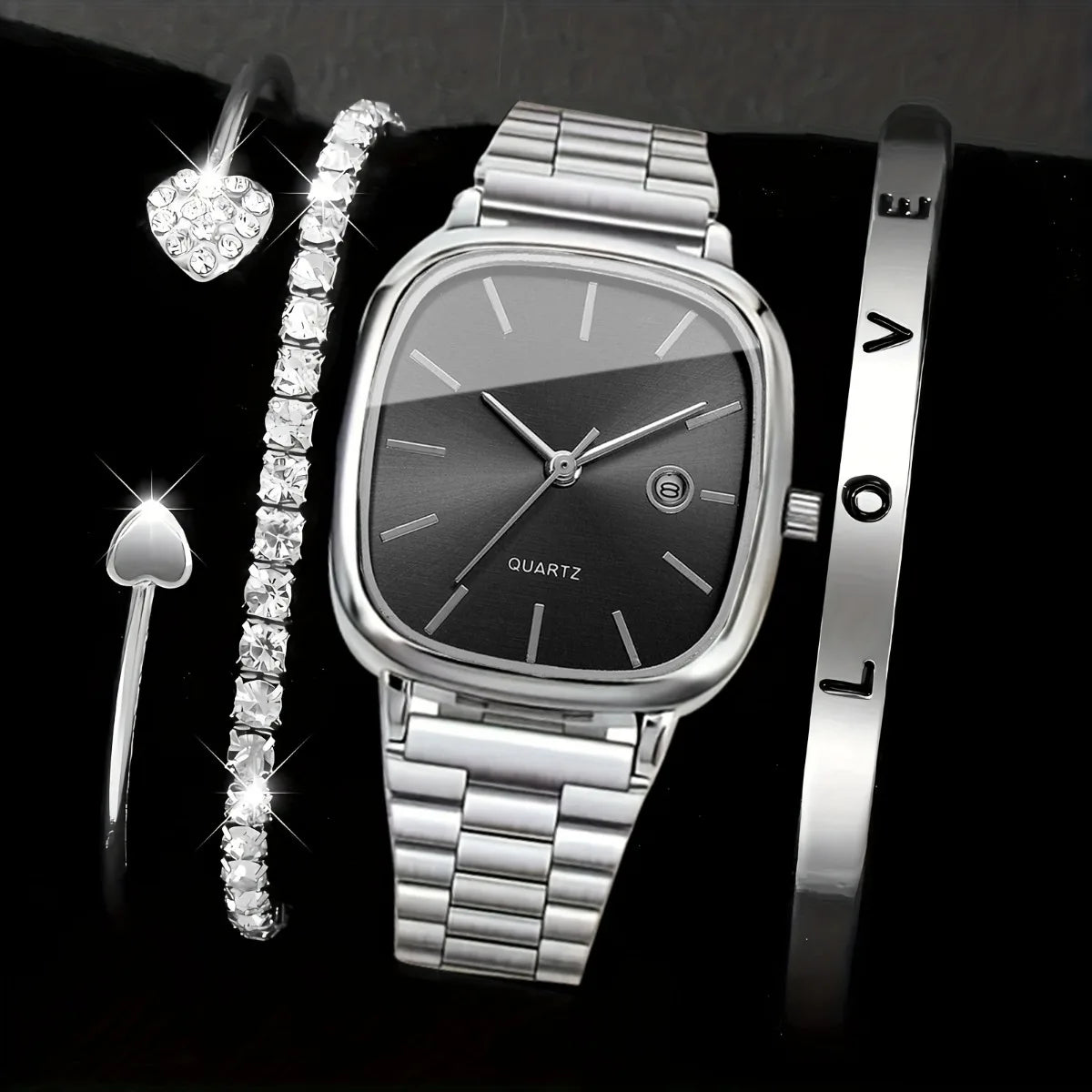 4Pcs Square Watch Set