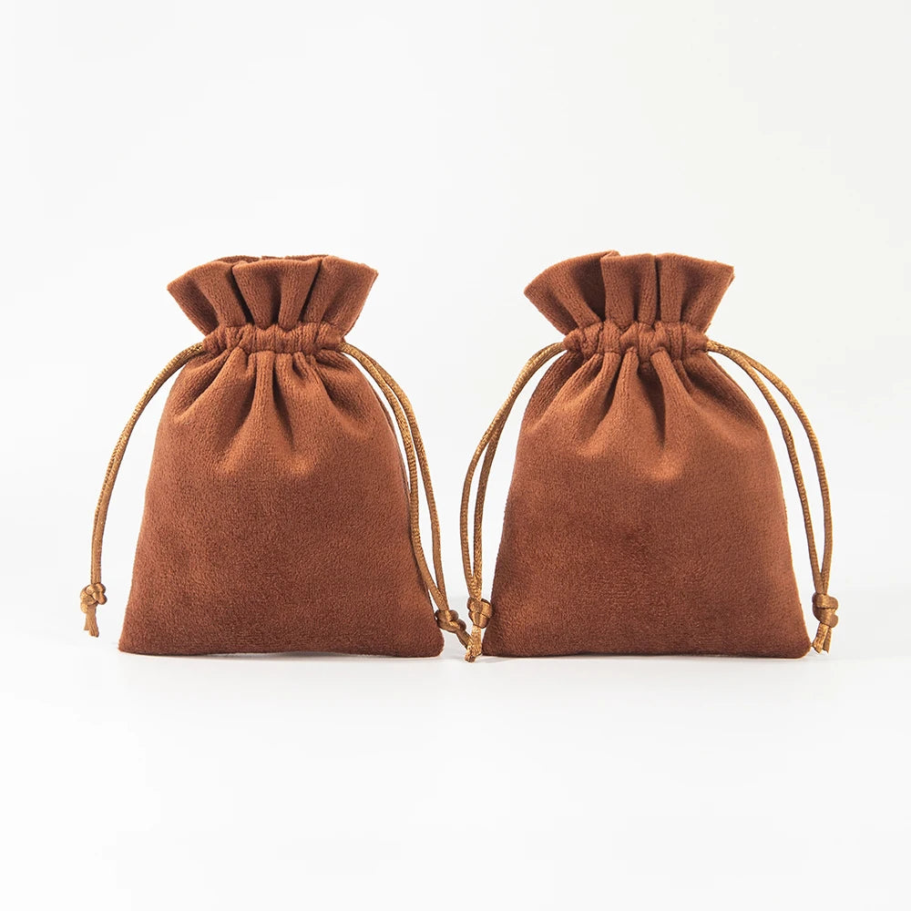 100Pack Kraft Gift Bags with Handles Custom Logo 15x6 | Faeva London