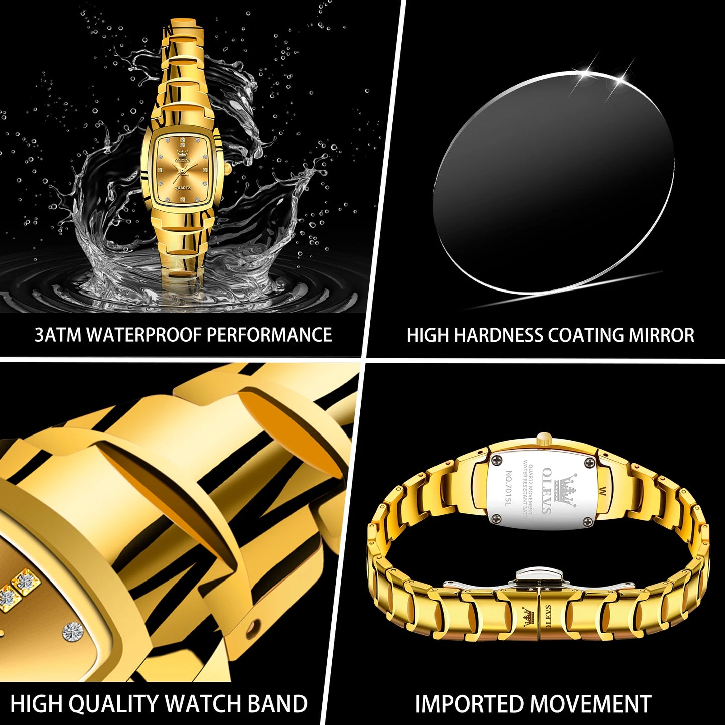OLEVS Best Selling Elegant Fashion Trend Luxury Ladies Watch Original Tungsten Steel Strap Waterproof Quartz Watches for Women