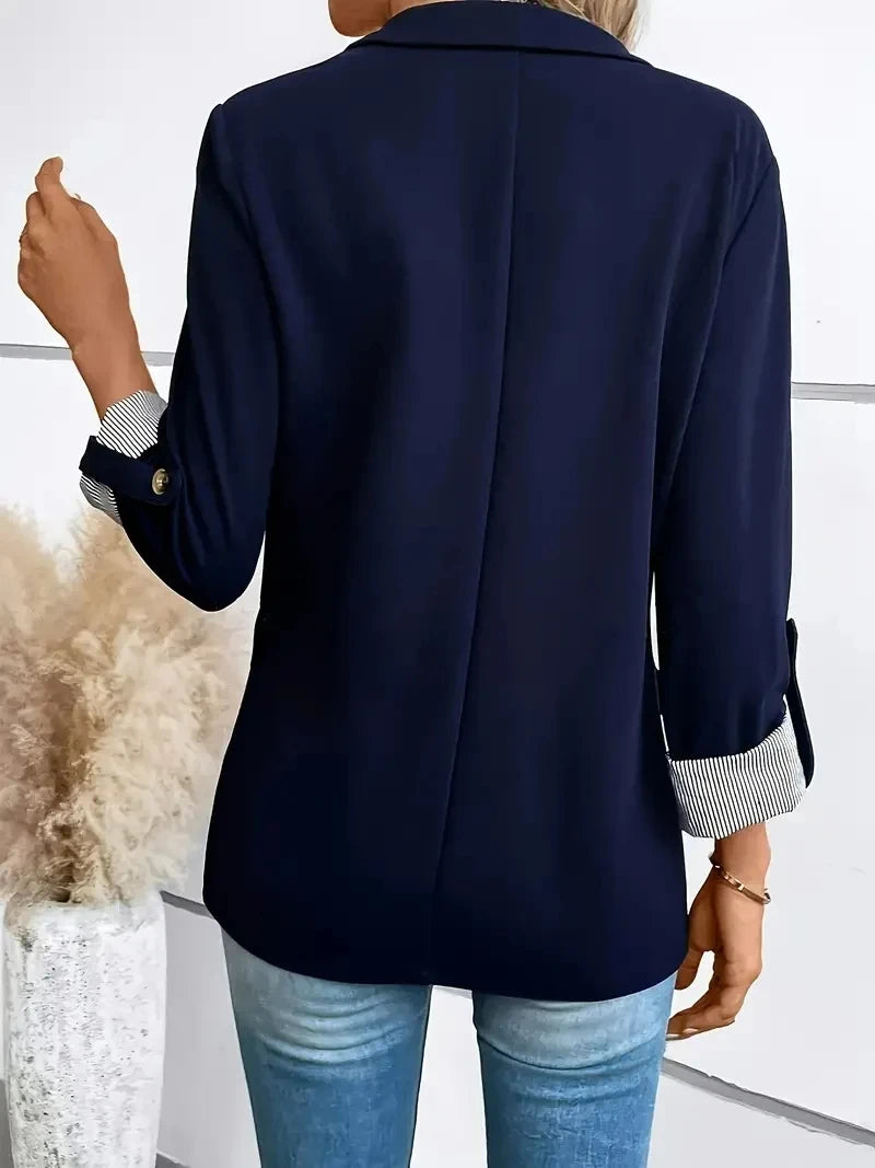 Pleated Sleeve Blazer | Faeva London
