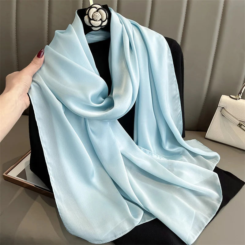 Satin Muslim Hijab Shawl | Faeva London
