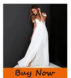 V Neck Chiffon Evening Dress