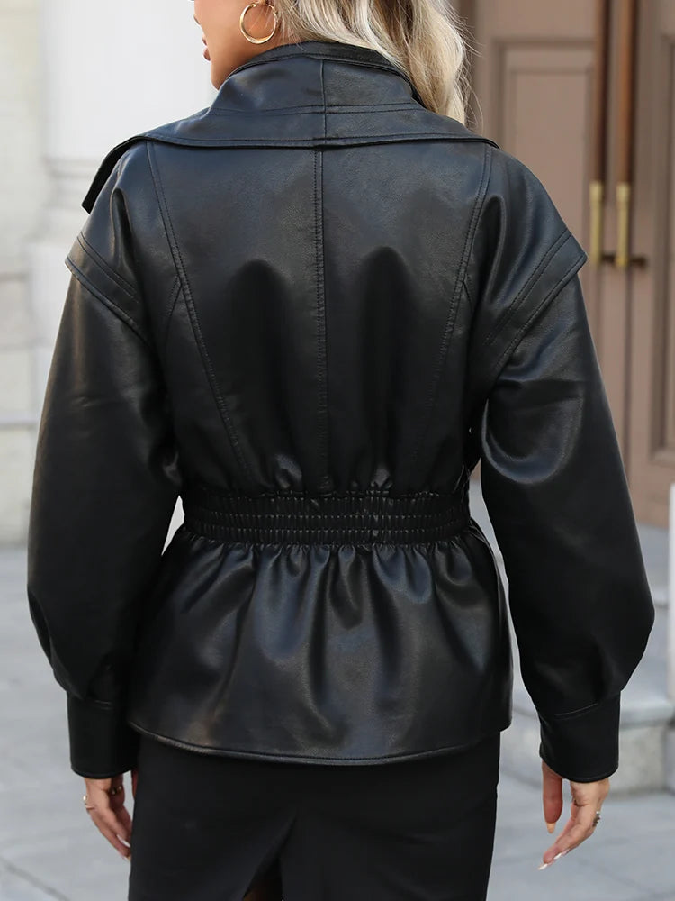 Vintage Faux Leather Jacket | Faeva London