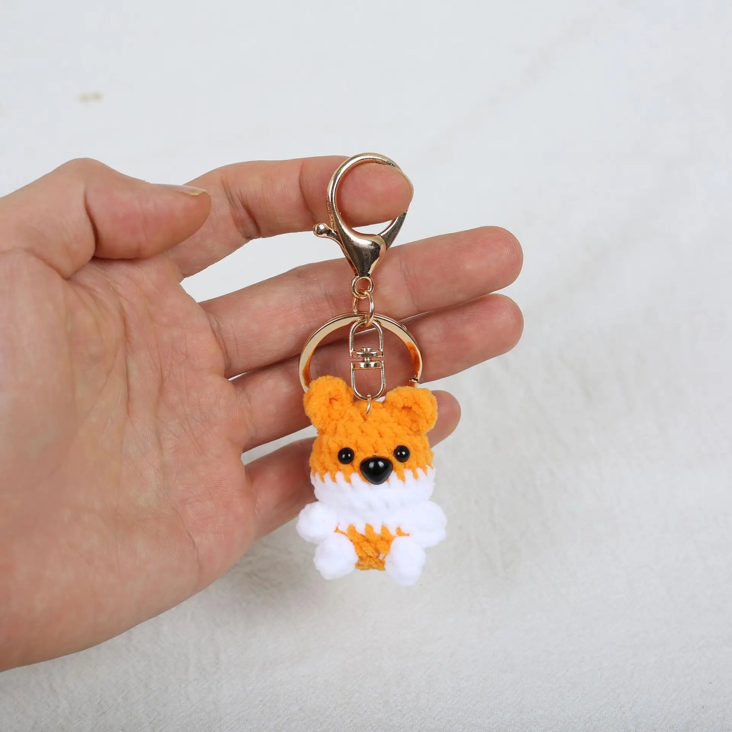 Funny Frog Doll Crochet Keychain Handmaking Mini Animal Doll Series Knitted Keyrings Cute Frog Keyrings Knitting Doll Pendant