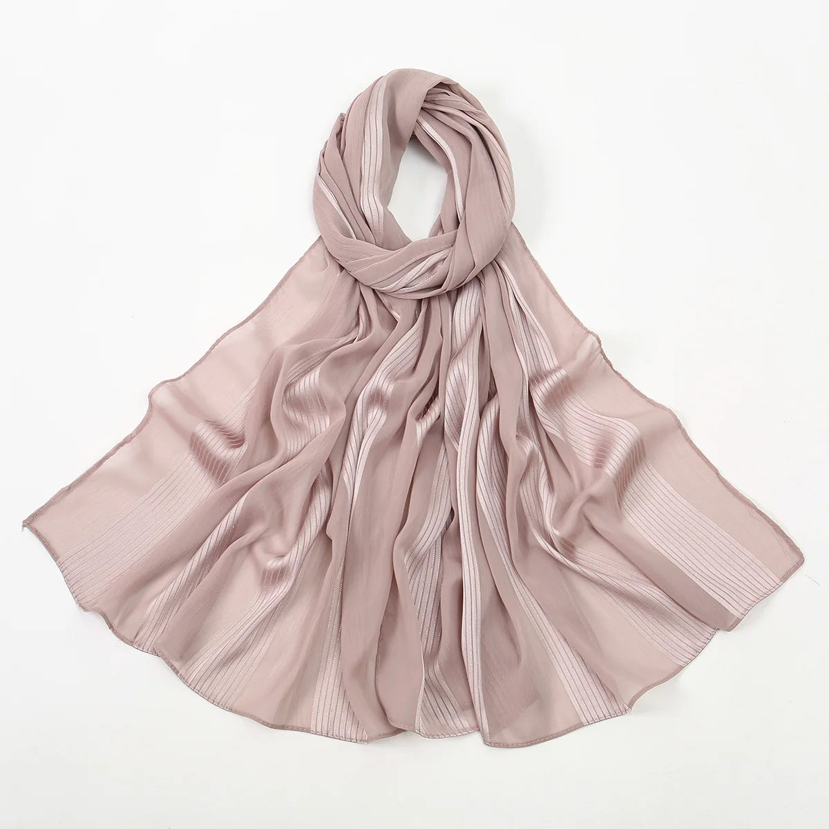 Gradient Shiny Chiffon Scarf Silk Like Women Muslim Hijab Solid Headscarf Shawl Premium Yarn Scarf Islam Turban Ramadan 180*75cm