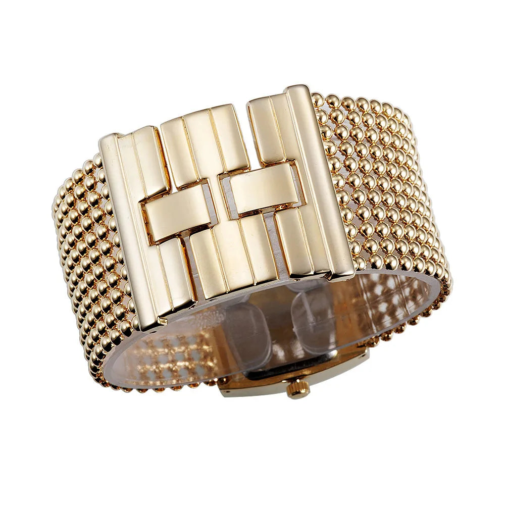 Luxury Gold Diamond Watch for Women Big Dial Waterproof Top Brand Original Dress Quartz Ladies Wristwatch