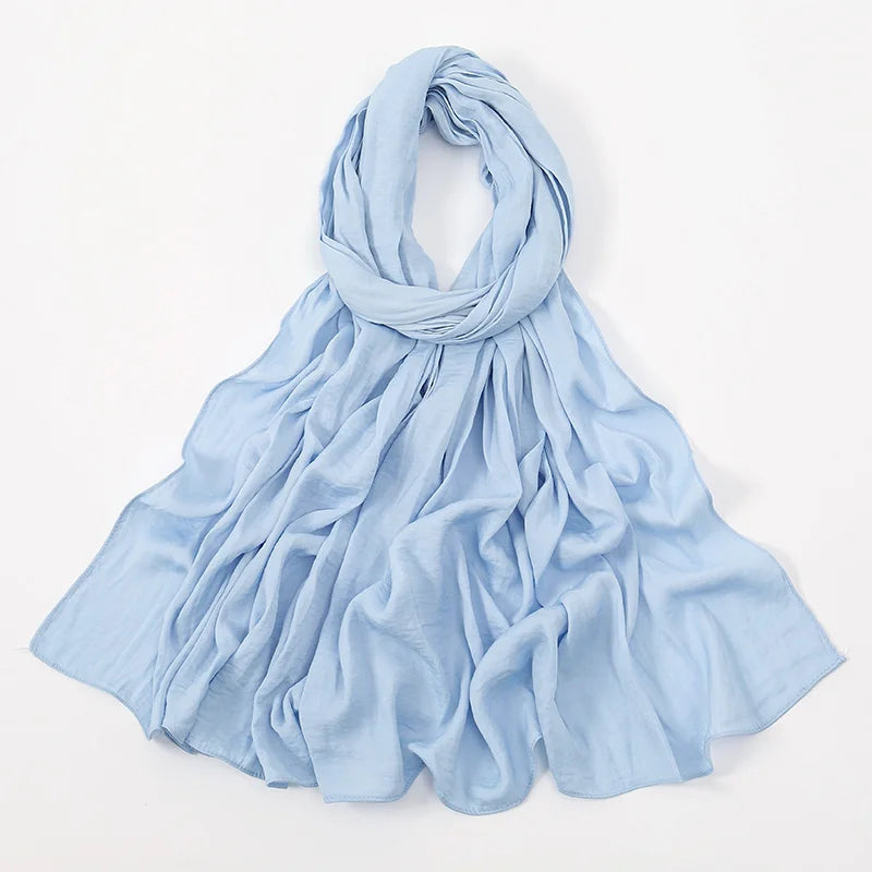 Premium Velvet Satin Chiffon Hijab Scarf Women Luxury Soft Plain Shawl For Women Muslim Hijabs Turban Femme Chic Ramadan