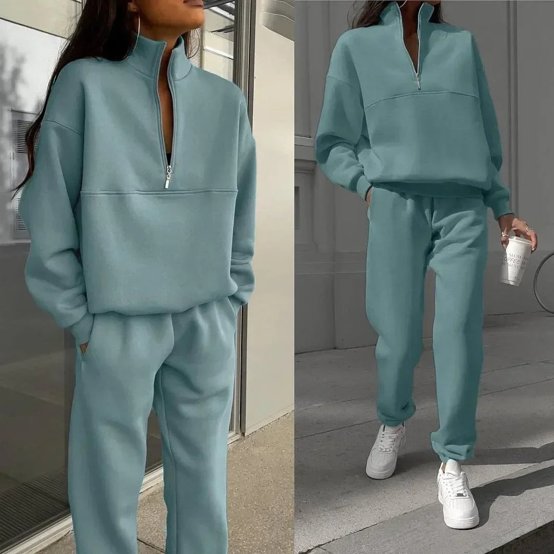 Fleece Tracksuit 2-Piece | Faeva London