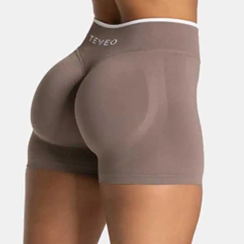 TEVEO Shorts Low Waist Seamless Women Yoga Shorts Scrunch Bum Gym Shorts Workout Biker Stretch Fitness Short Fashion Running