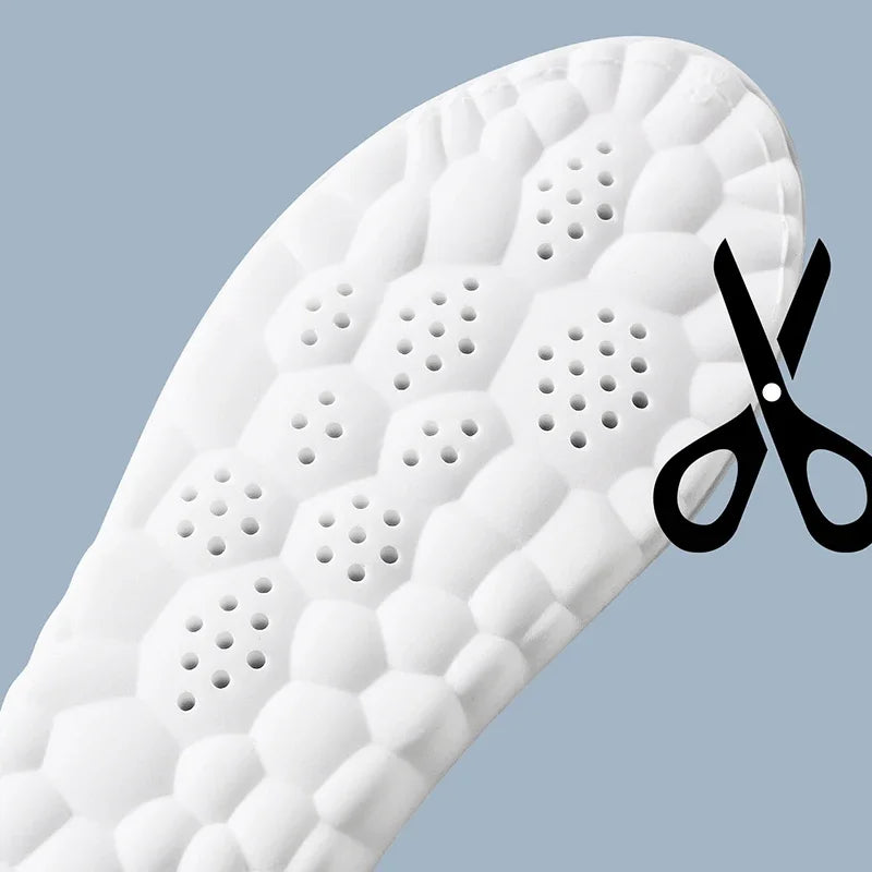 Latex Sport Insoles Soft High Elasticity Shoe Pads Orthotic Breathable Deodorant Shock Absorption  Arch Support Insole New