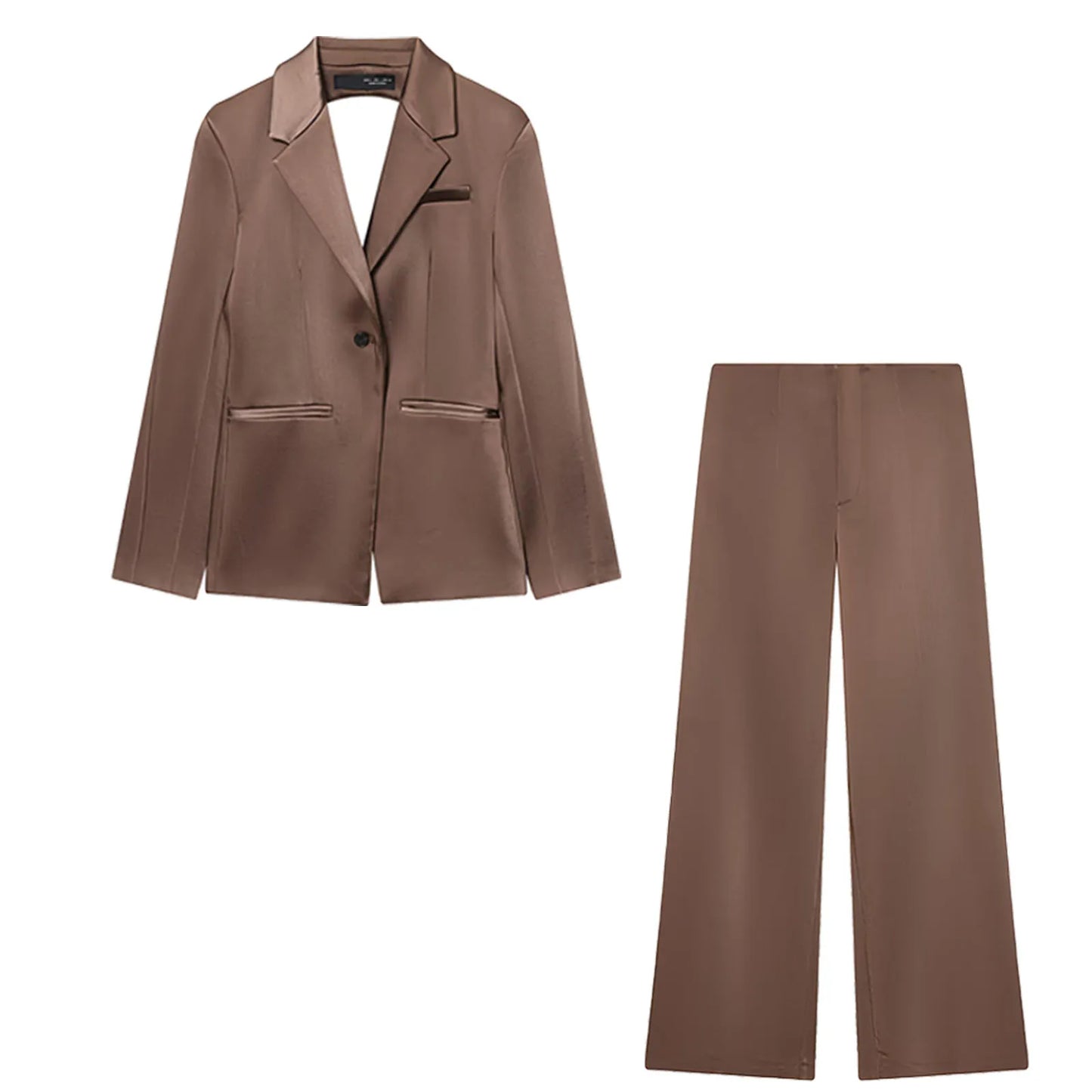 HH Women Spring Suits Solid Hollow Out Backless Blazers+Strapless Zipper Short Tops+High Waist Trousers Female High Street Sets