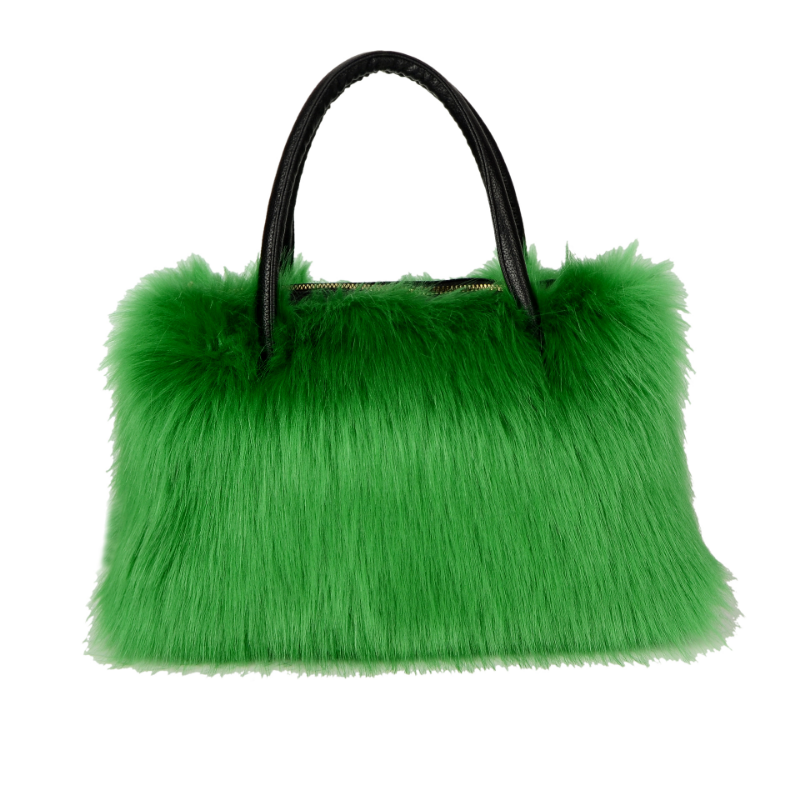 Winter Faux Fur Boston Handbag