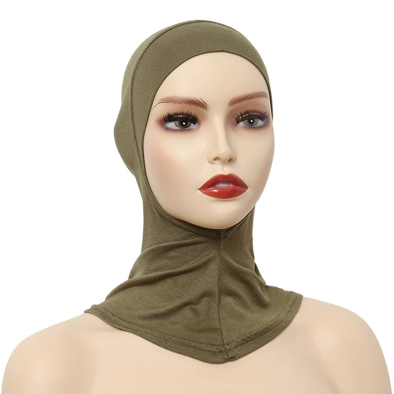 Muslim Women Inner Hijabs Caps Cotton Underscarf Head Cover Islamic Ninja Hijab Scarf Hat Turban Cap Bonnet Nightcaps