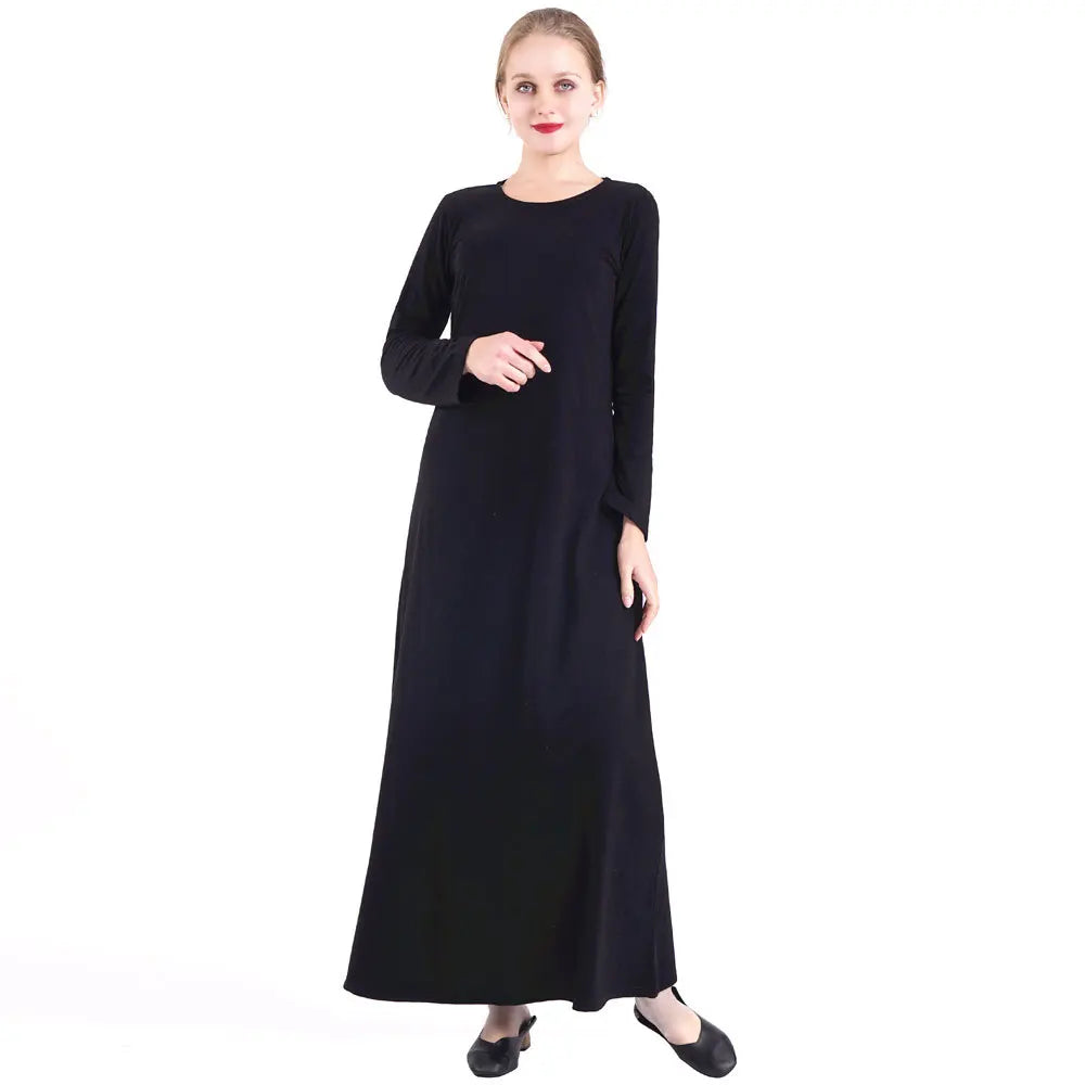 Inner dress Stretch Islamic Inside Dress Robes Inside Fancy Dress Inner Dress French Stylish Modesty Islamic Dress Wy1492