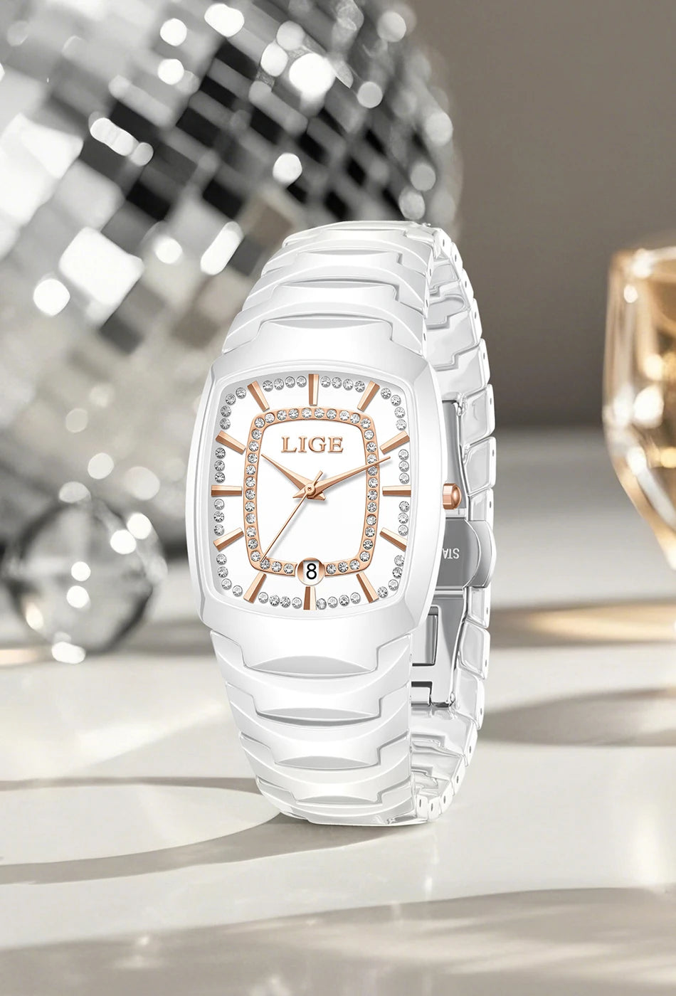 LIGE Luxury Watch for Woman Waterproof Stainless Steel Quartz Ladies Watch Outdoor Sport Women's Watches Elegant Female Clock
