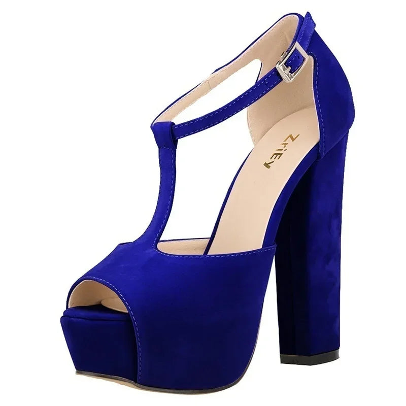Platform Ankle Strap High Heel Sandals
