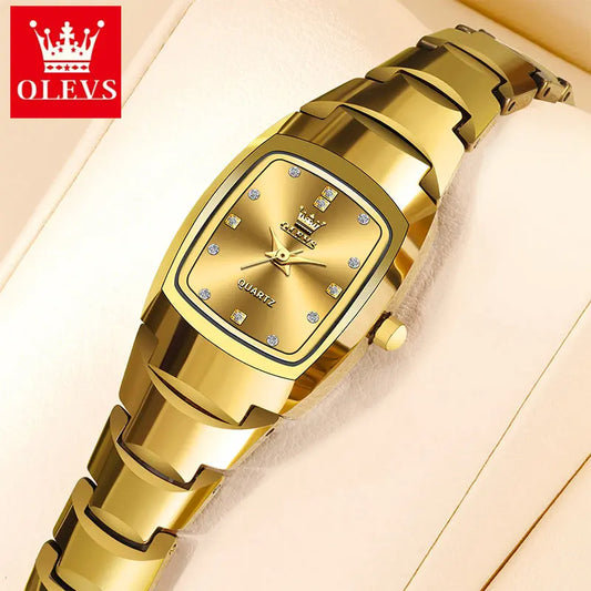 OLEVS Best Selling Elegant Fashion Trend Luxury Ladies Watch Original Tungsten Steel Strap Waterproof Quartz Watches for Women