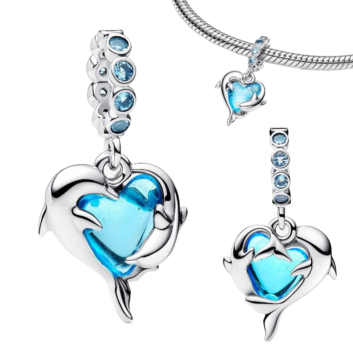 Fashionable 925 Sterling Silver Whale Butterfly Star Flower Heart-shaped Conch Original Pendant Bead fit Women DIY Jewelry Gifts
