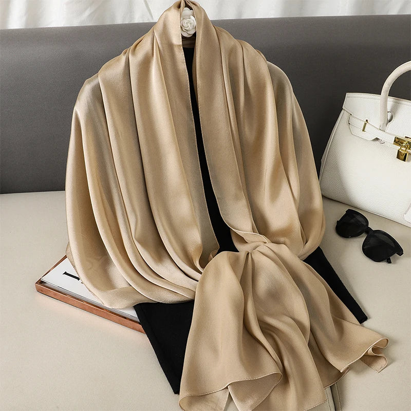 Satin Muslim Hijab Shawl | Faeva London