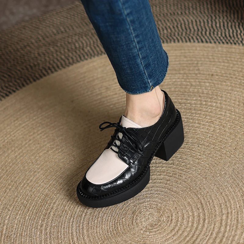 2024 New Spring Genuine Leather Women Shoes Casual La | Faeva London