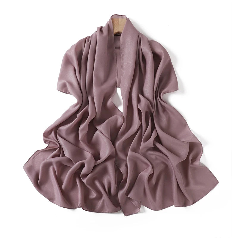 Muslim Chiffon Hijab Scarf for Women Solid Color Square Head Wrap Scarves Jersey Hijabs Islamic Turban Headband Shawl 180*70cm