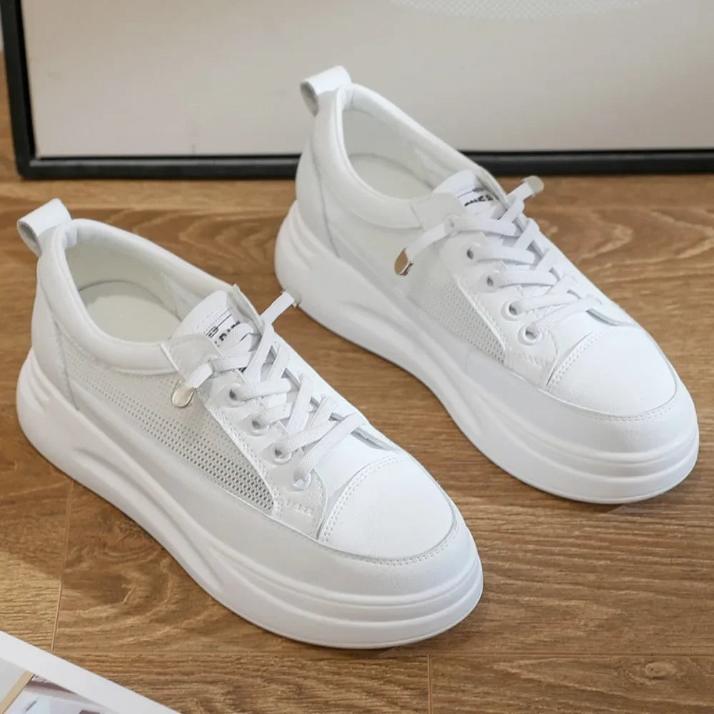 Sneakers Women 2026 Spring Autumn Versatile Matsuke Increase Breathable Leisure Board Shoe Female Woman Shoes platform sneakers