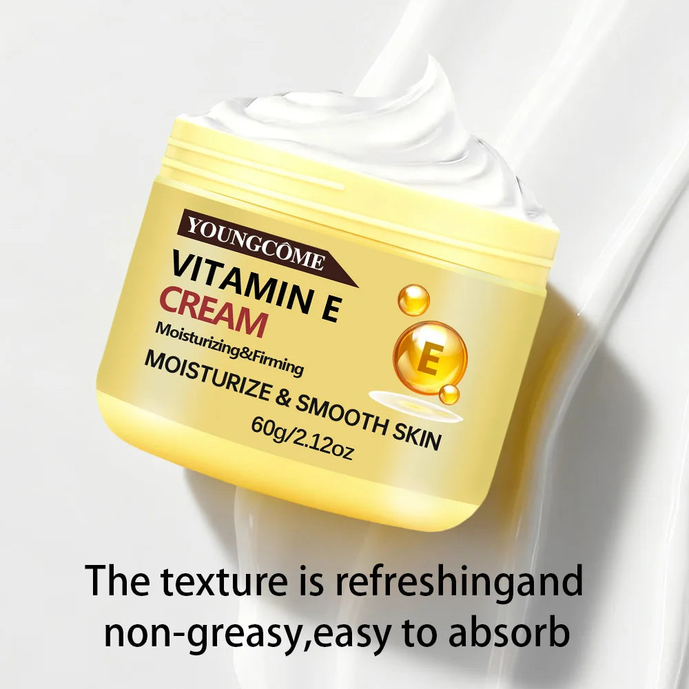 YOUNGCOME Vitamin E Cream & Serum Set - Anti-Aging Moisturizing Hydrating Face Care for All Skin Types 30/60ml