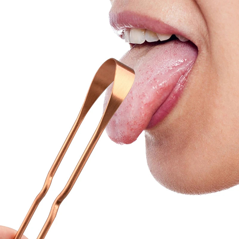 1PC Portable Pure Copper Tongue Scraper With Box Oral | Faeva London