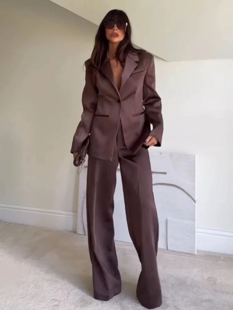 HH Women Spring Suits Solid Hollow Out Backless Blazers+Strapless Zipper Short Tops+High Waist Trousers Female High Street Sets