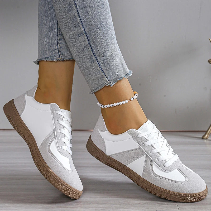 2025 New Patchwork Flat Heel Sneaker Women Spring Aut | Faeva London