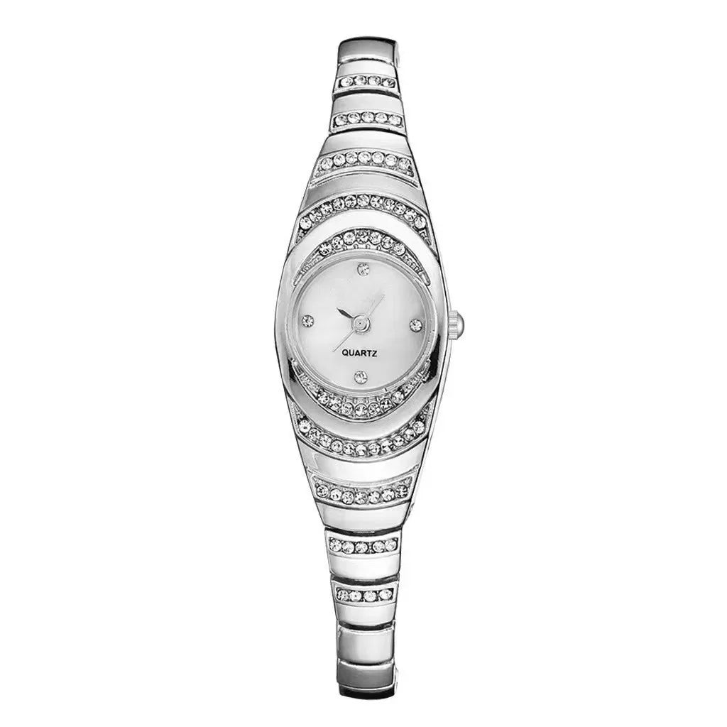 Ladies Quartz Fashionable Watches Diamond Studded Luxury Rhinestone Crystal Diamond Bracelet Wristwatches Girls Clock Gift