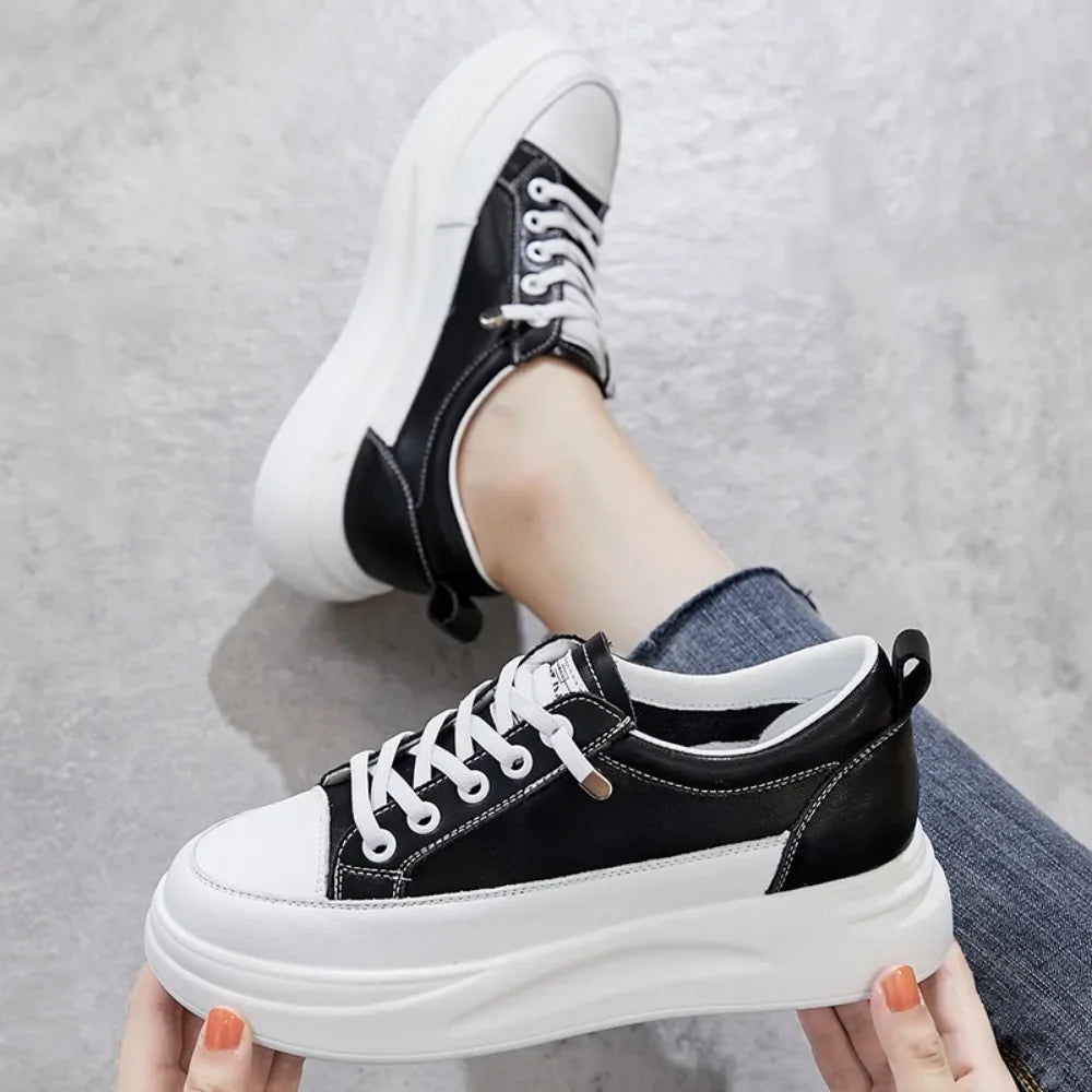 Sneakers Women 2026 Spring Autumn Versatile Matsuke Increase Breathable Leisure Board Shoe Female Woman Shoes platform sneakers