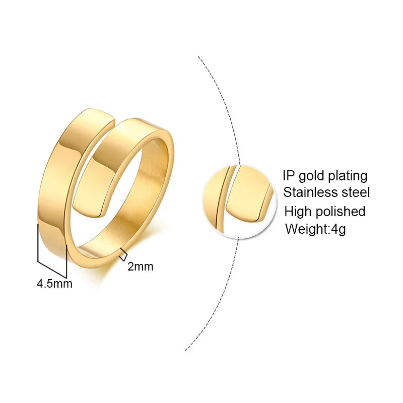 Custom Wedding Ring for Men Women,Waterproof Stainless Steel Engagement Ring Couple Ring Friend Name Ring,Classic Jewelry Gift