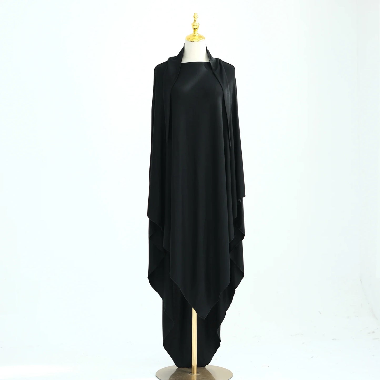 Jersey Cotton Khimar Muslim Women Long Hijab Scarf Eid Djellaba Ramadan Islam Clothing Prayer Garment Burqa Niqab Abaya Robe New