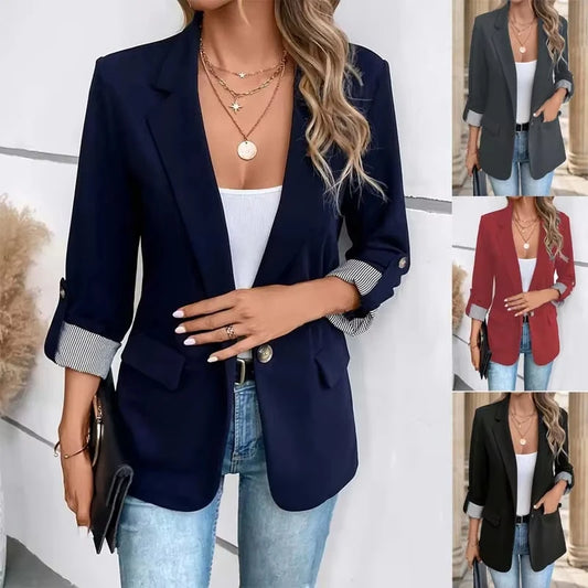 Pleated Sleeve Blazer | Faeva London