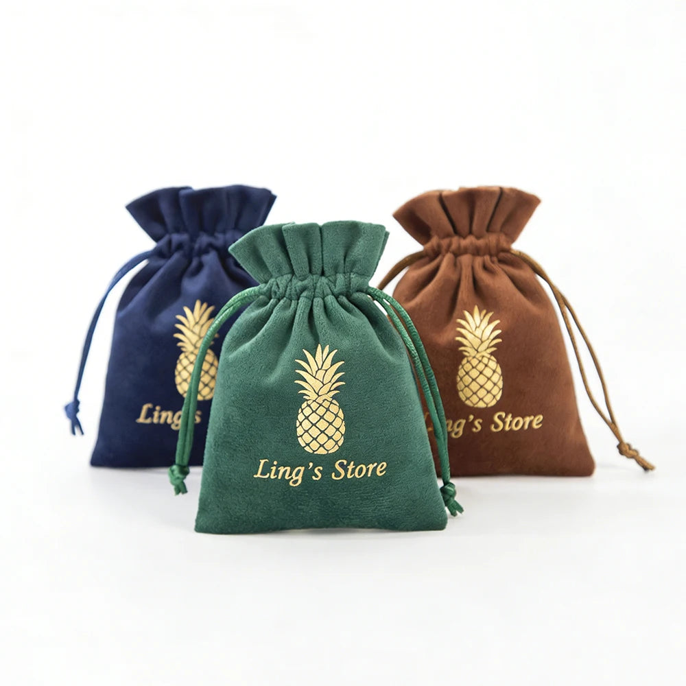 100Pcs Soft Jewelry Drawstring Velvet Bag Rings Earri | Faeva London