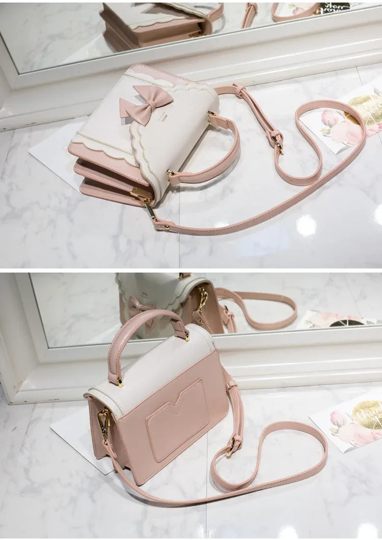 Square Bow Lolita Crossbody Bag