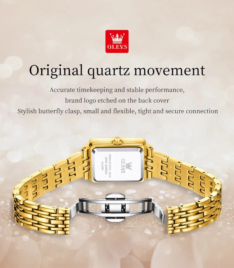 OLEVS 9995 Elegant Quartz Ladies Womens Wristwatces Date Watch for Women Luxury Waterproof Luminous Watches Relojes Para Mujer
