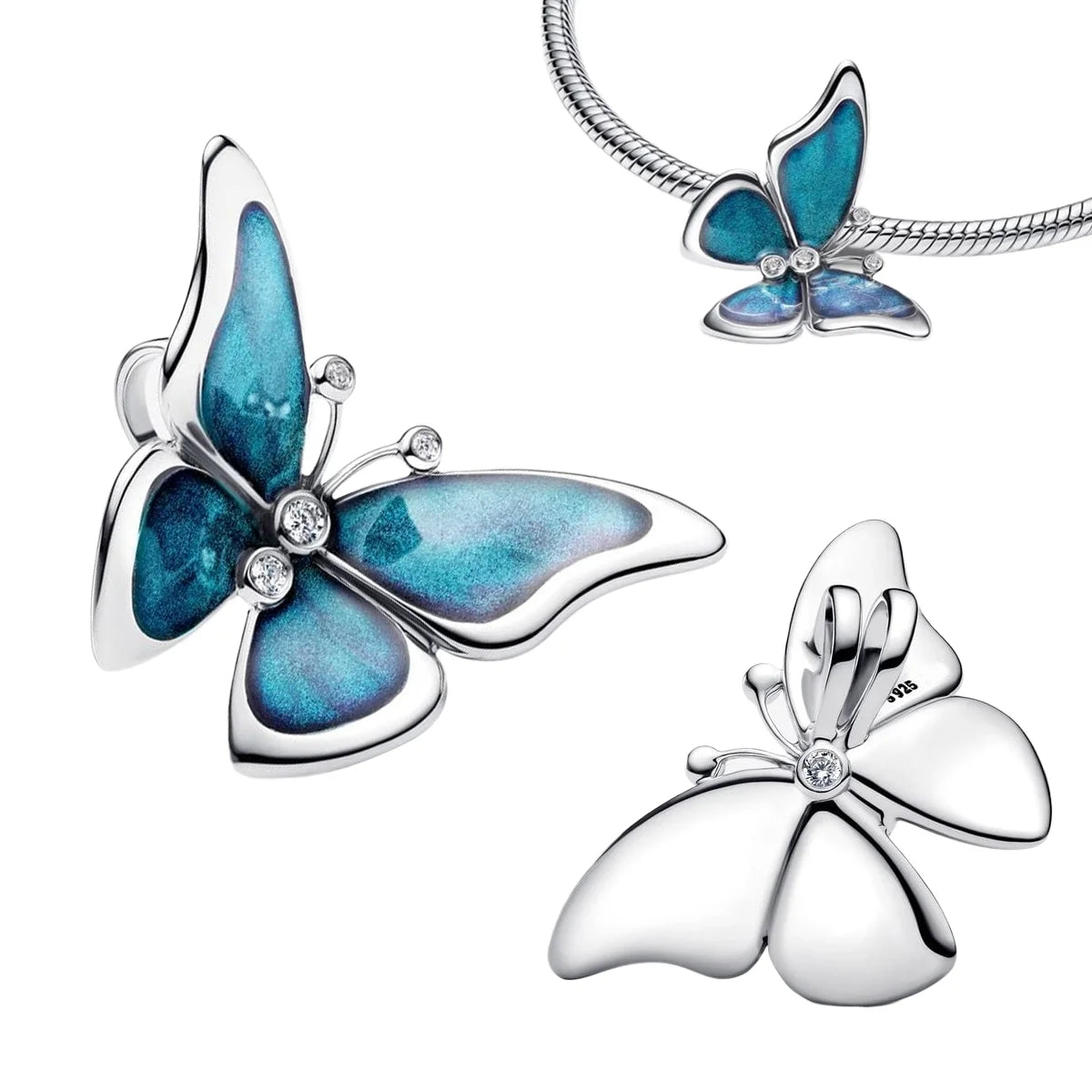 Fashionable 925 Sterling Silver Whale Butterfly Star Flower Heart-shaped Conch Original Pendant Bead fit Women DIY Jewelry Gifts