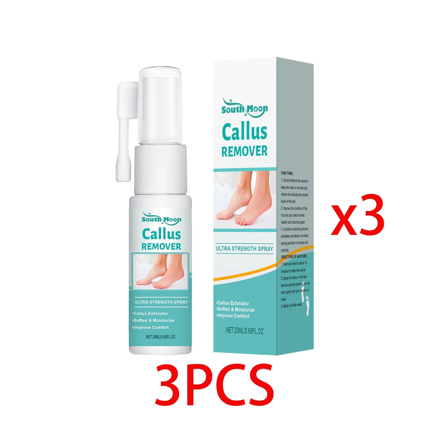 Foot Peeling Spray Instantly Remove Dead Skin Calluses Moisturizing Nourish Dry Cracked Rough Heels Exfoliating Foot Serum 20ml